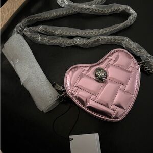 Kurt Geiger Pink Heart Crossbody Bag